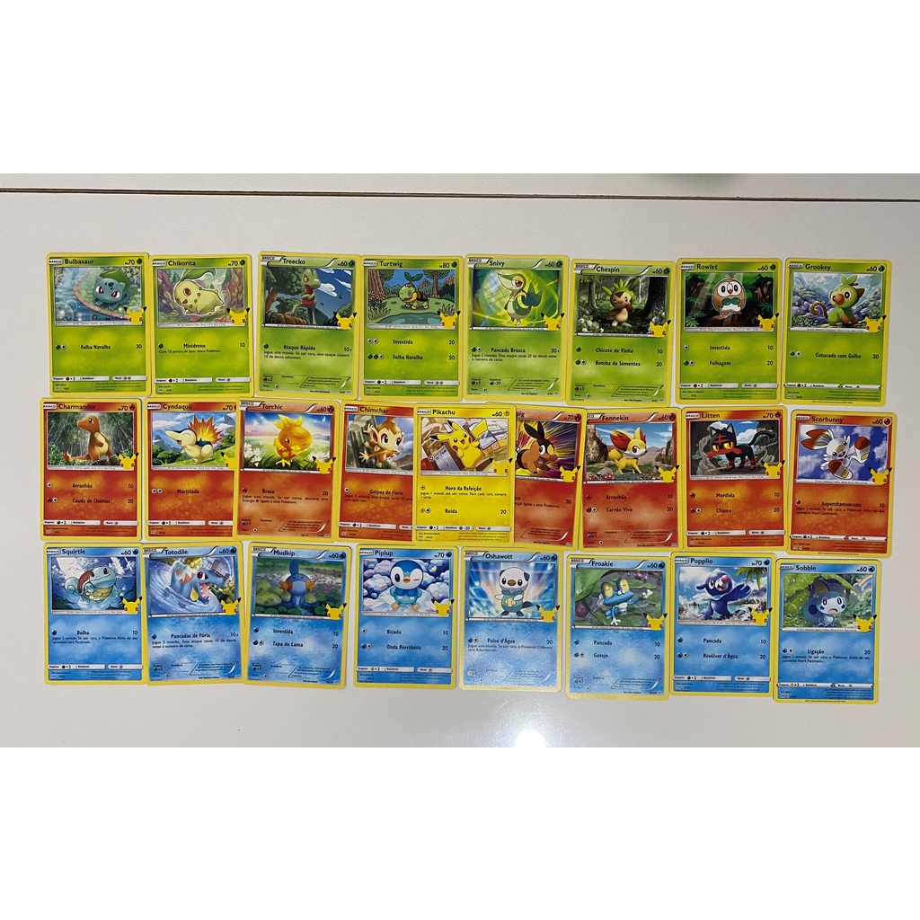 lote coleção completa cartas Pokemon 25 anos McDonald’s donalds