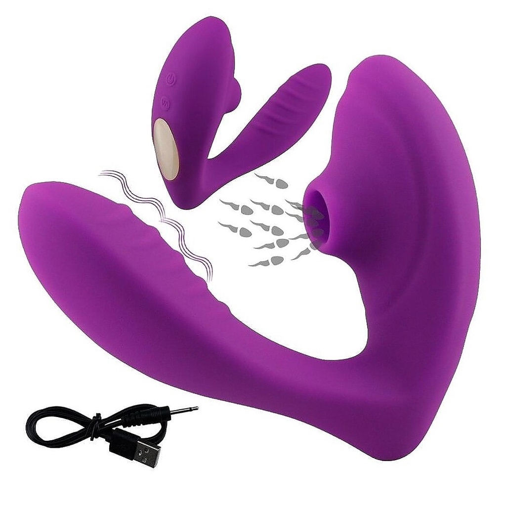 Vibrador Mary - Ponto G Com Sugador De Clitóris Recarregável + Lubrificante  PRONTA ENTREGA