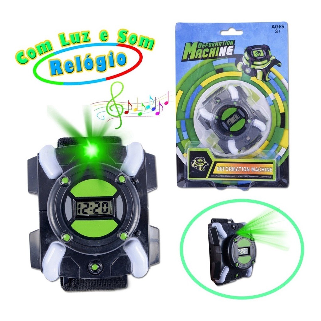 Relogio Ben 10 Com Luz Sons Ominitrix Ominiverse Lançador Infantil Brinquedo  | Shopee Brasil