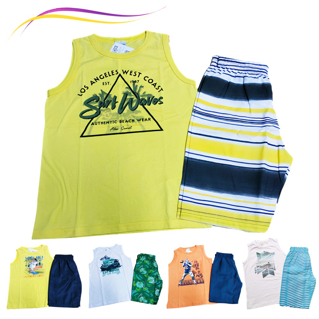 Conjunto Infantil Menino Verão Camiseta E Bermuda Tactel Bike 2 peças Tam 1  a 8 - Angerô - Loja de Roupa Infantil Para Meninas, Meninos e Bebês