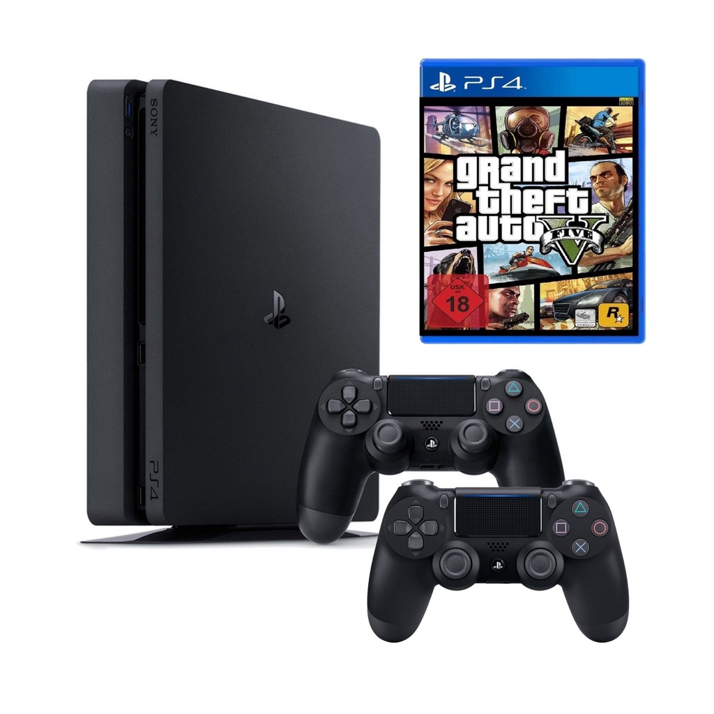 Playstation 4 Ps4 Semi Novo 1TB 2 Controles Originais GTA V