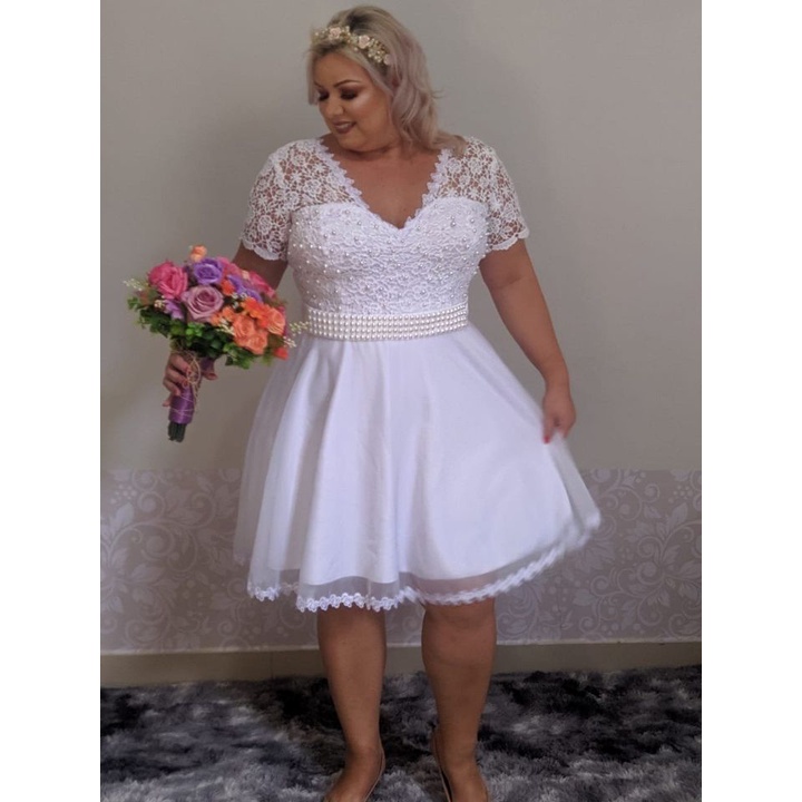 Vestido de casamento store civil para gordas