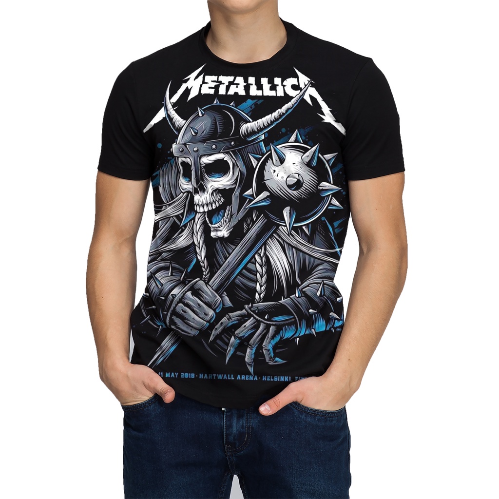 Camiseta Unissex Feminina Slayer Metal Bands Skull (Preta) Camisa