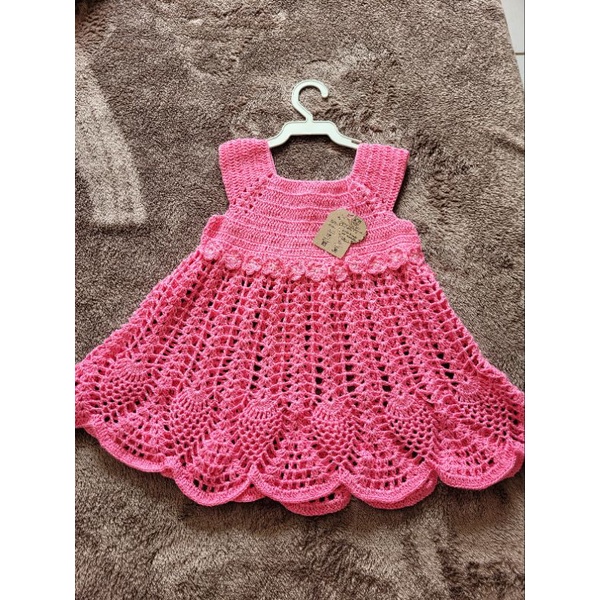 Vestido croche bebe hot sale princesa com grafico