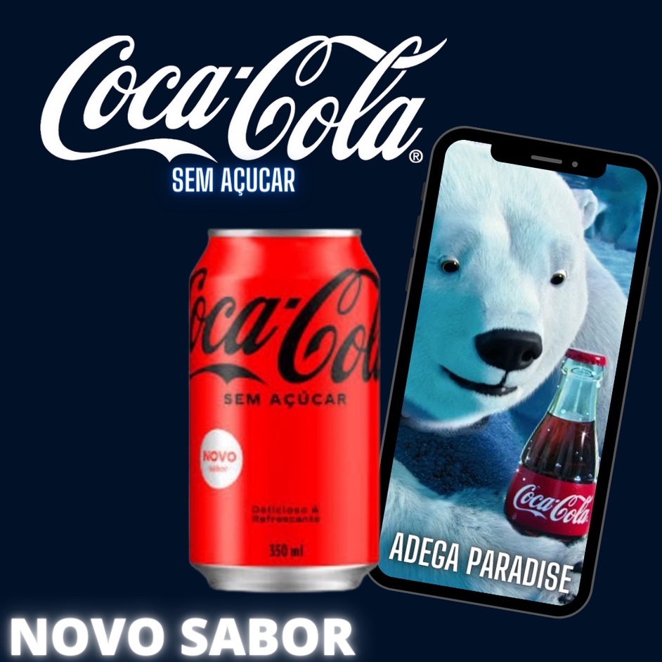 Refrigerante Coca-Cola Sem Açúcar LATA 350ML