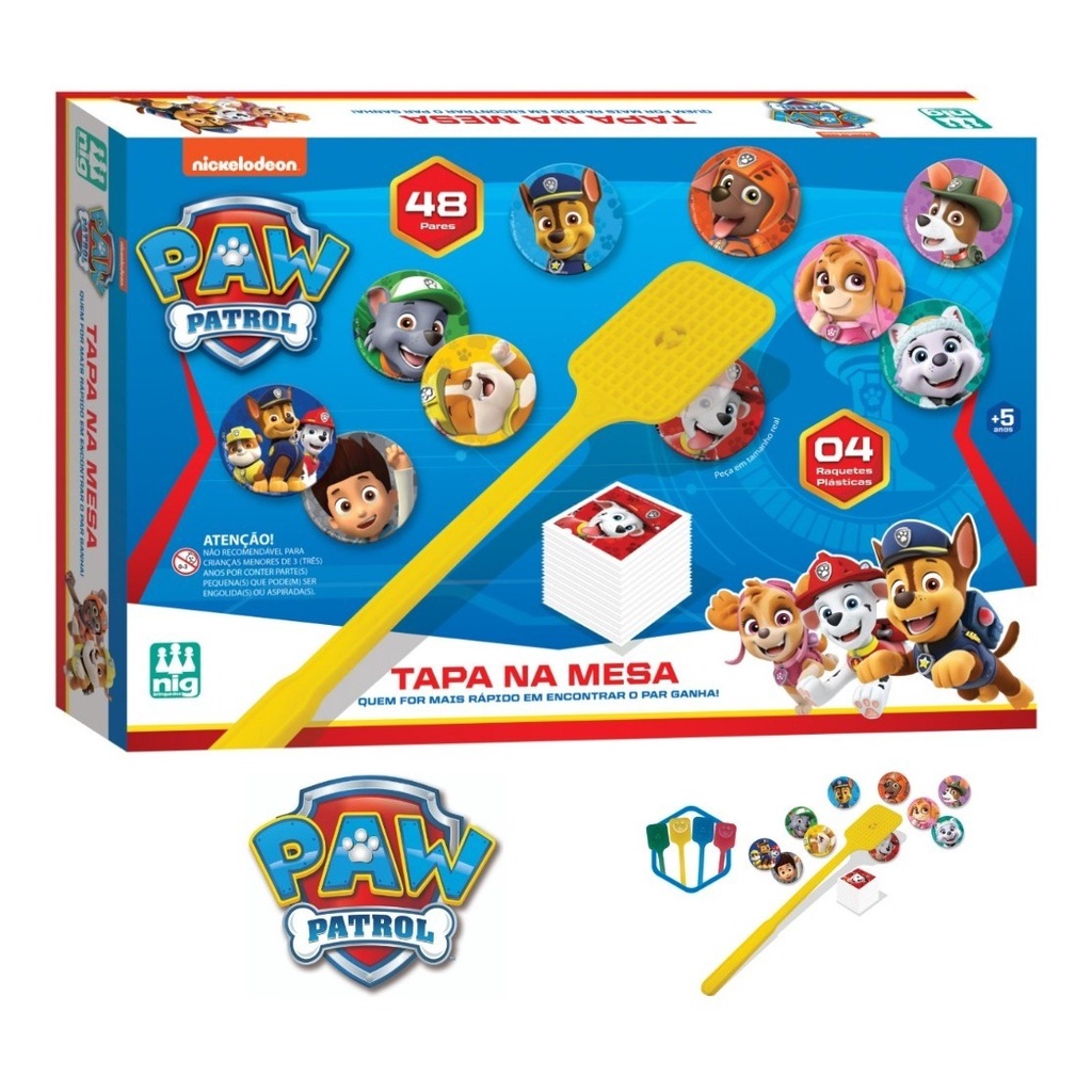 Jogo Tapa na Mesa Galinha Pintadinha c/ 48 pares 4 Raquetes Plásticas 2 a 4  jogadores Nig Brinquedos Menino Menina - Outros Jogos - Magazine Luiza