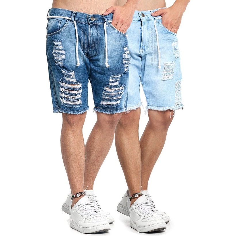 Bermudas best sale desfiadas masculinas