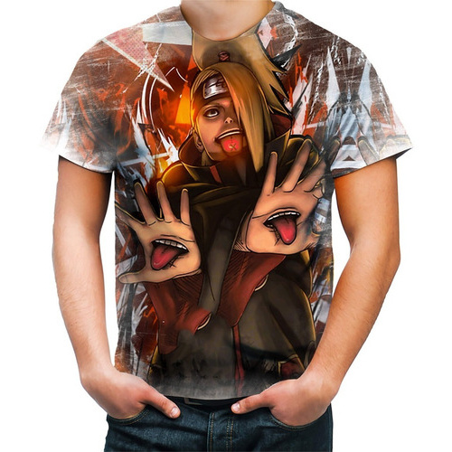 Camiseta regata personalizada naruto akatsuki deidara obito