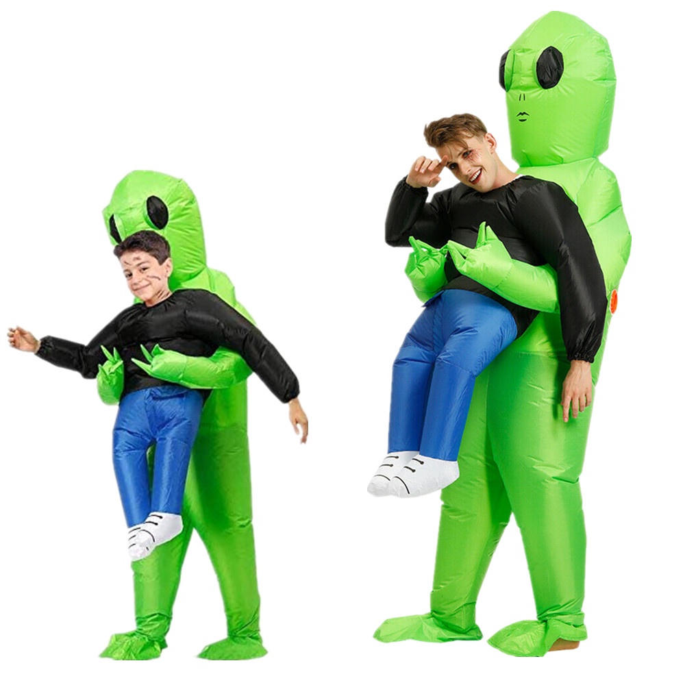 Traje Inflável Alienígena Verde Assustador Para Halloween / Vestido De  Festa | Shopee Brasil