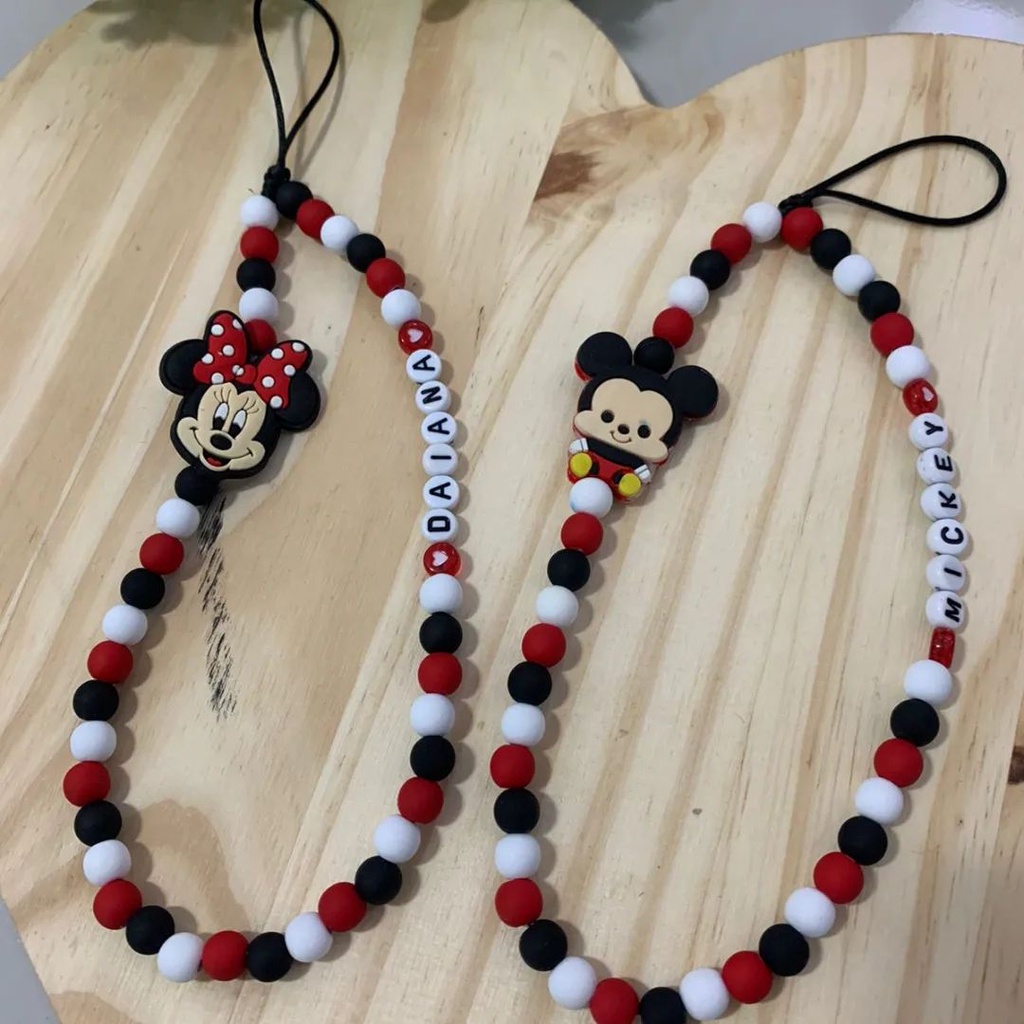 Kit p/ cordinha de garrafinha e strap phone - Mickey bebê