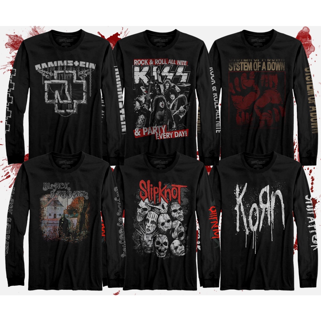 Camisas de banda de best sale rock masculina