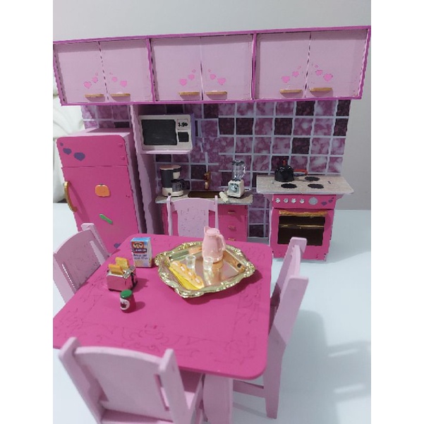 Cozinha da barbie brinquedo casinha da barbie grande