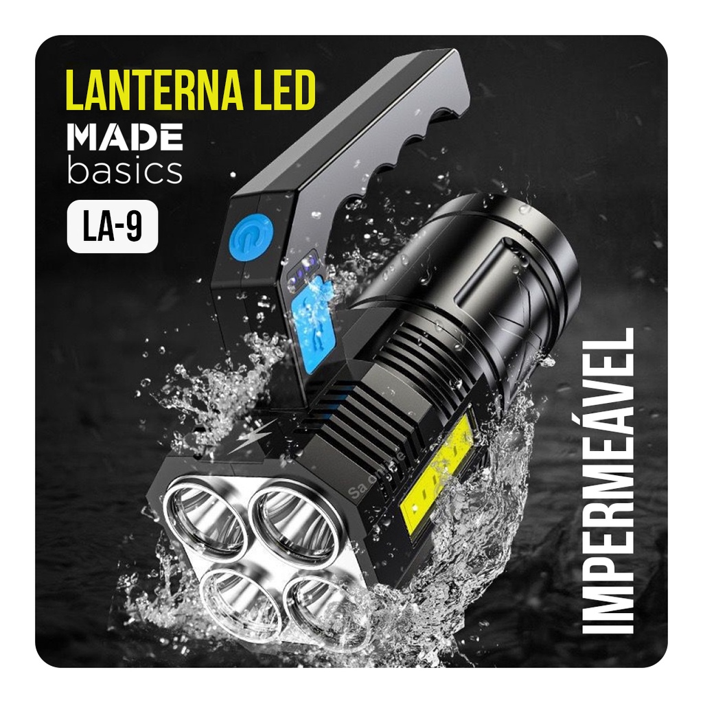 Lanterna recarregável LED - LA-2 110V/220V - Made Basics
