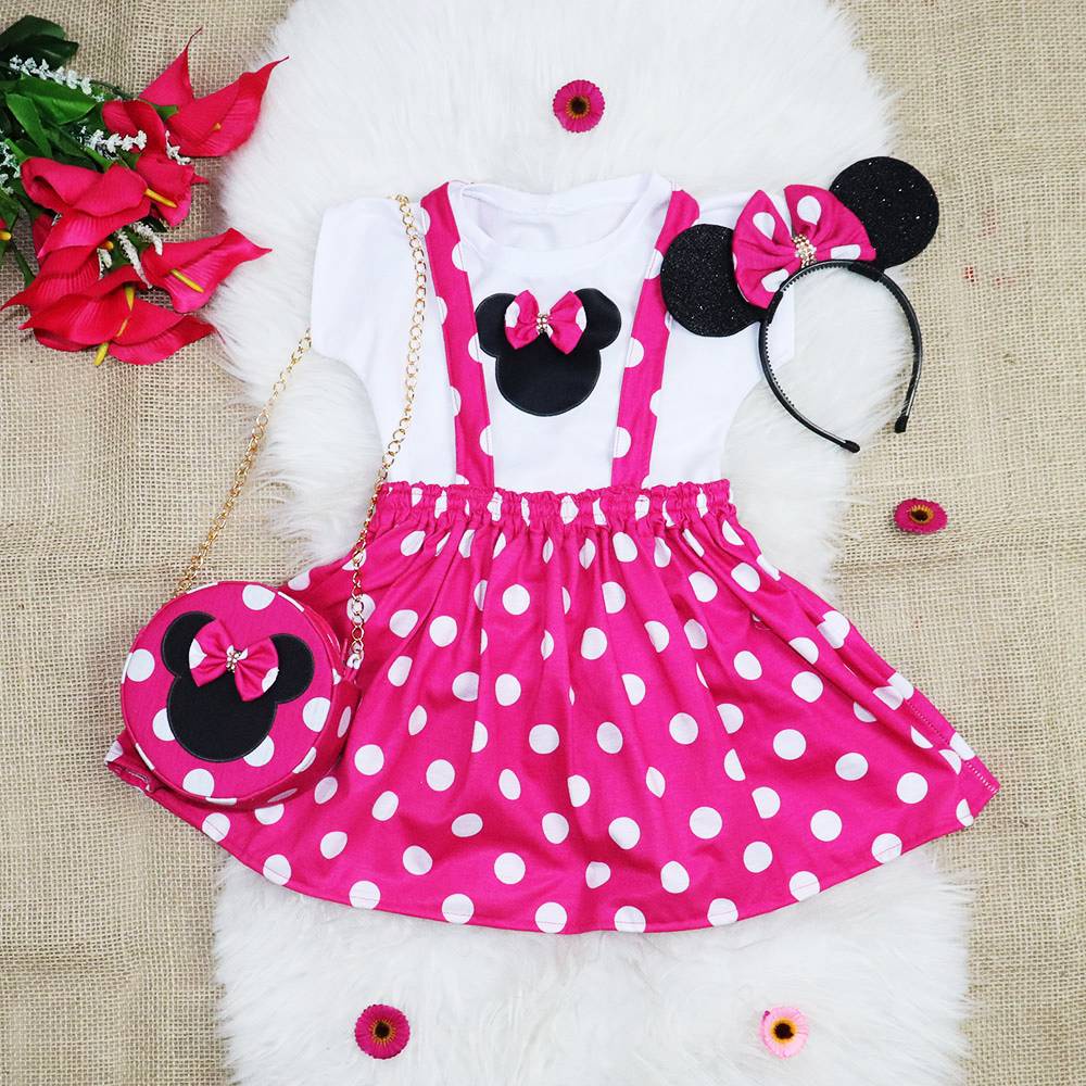 Roupa festa 2024 minnie rosa