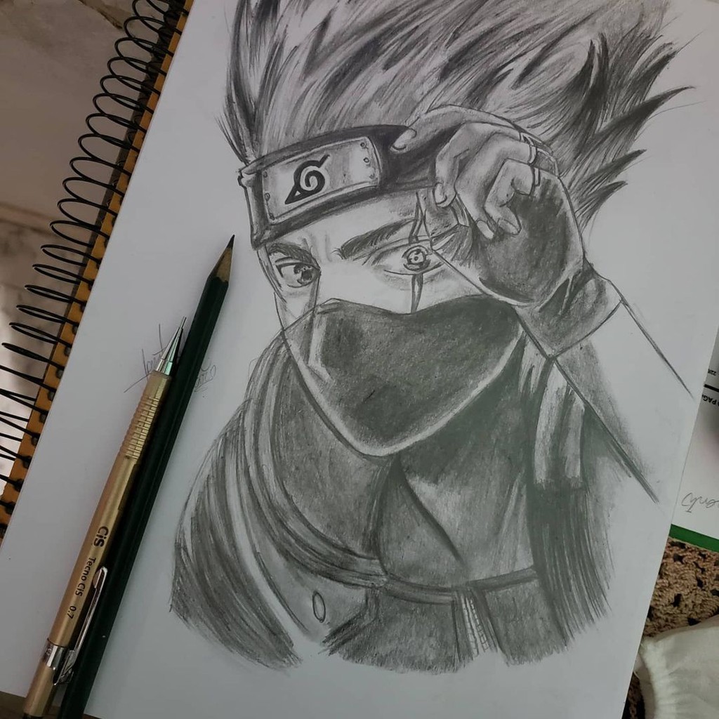 desenho de kakashi sensei