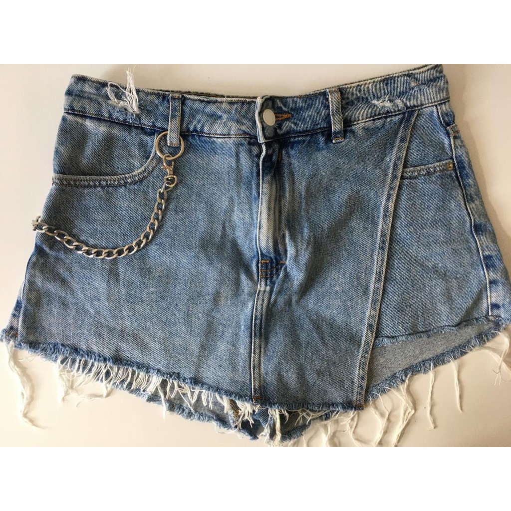 Short saia best sale jeans renner