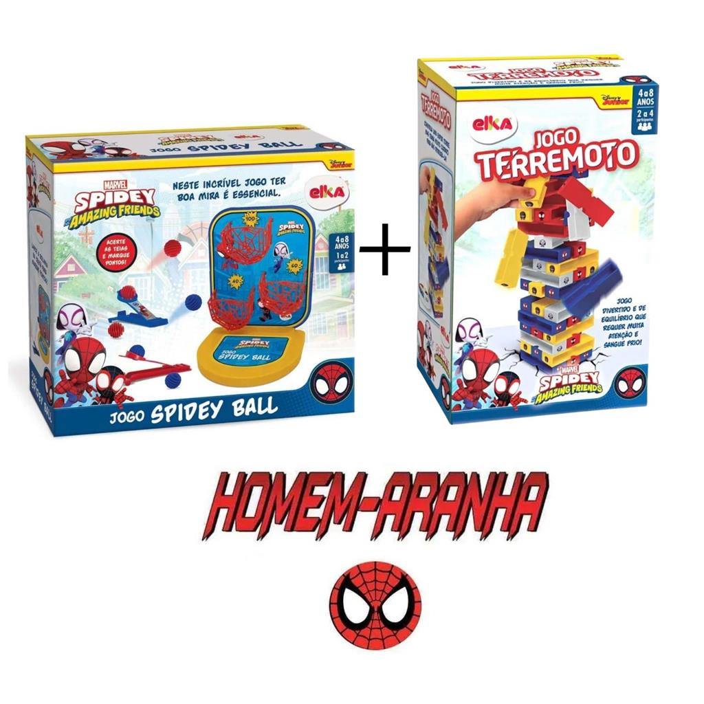 Jogo Terremoto - Spidey - Mary Toys Brinquedos