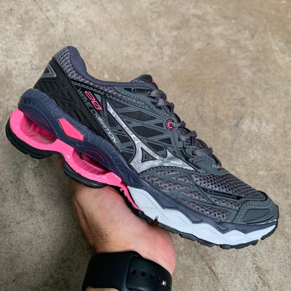 T nis Feminino Mizuno Wave Creation 20 Academia Esportivo Cinza