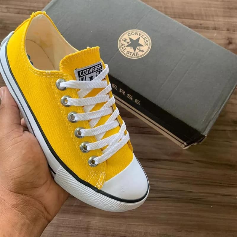 All star amarelo cano hot sale curto