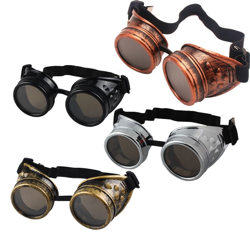 Óculos Retro Steampunk Solda Punk Cosplay Lentes De Cinco Cores