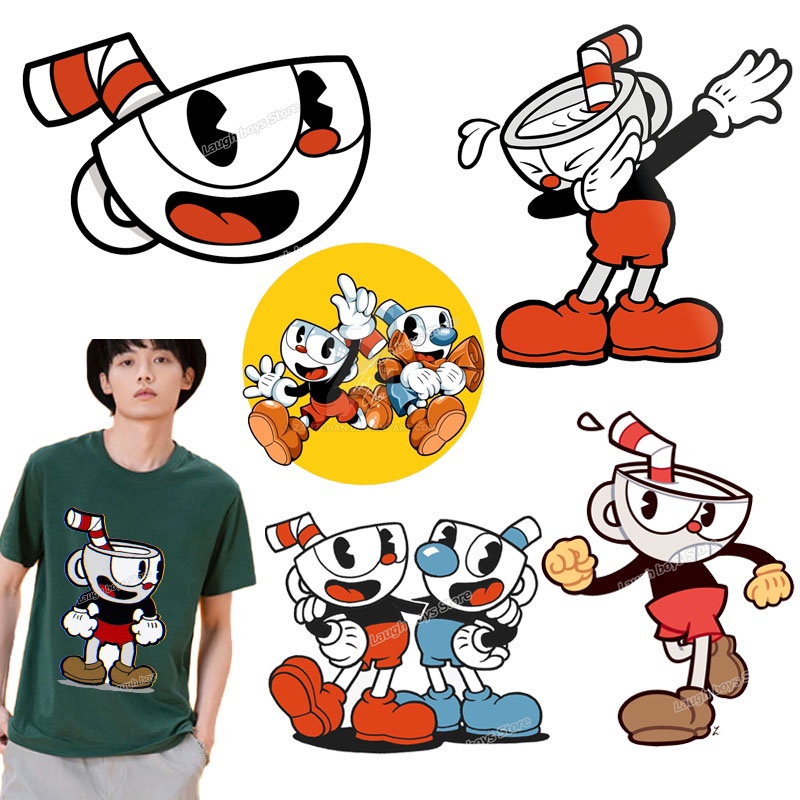 50 pcs/pacote jogos quentes cuphead mugman adesivos para