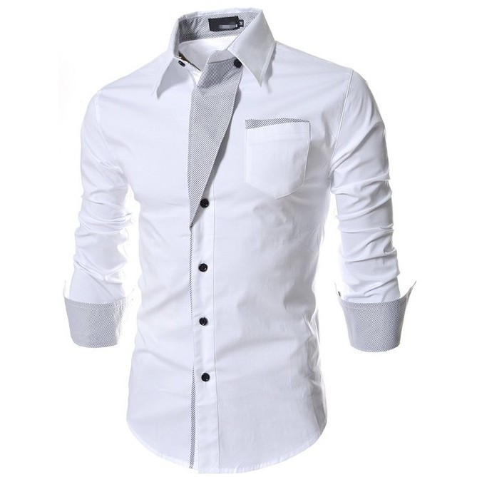 Camisa manga longa social masculina sales slim fit