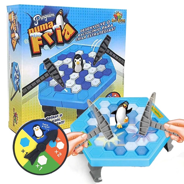 Brinquedo Jogo de Mesa Pinguim Equilibrista Empilhando Gelo