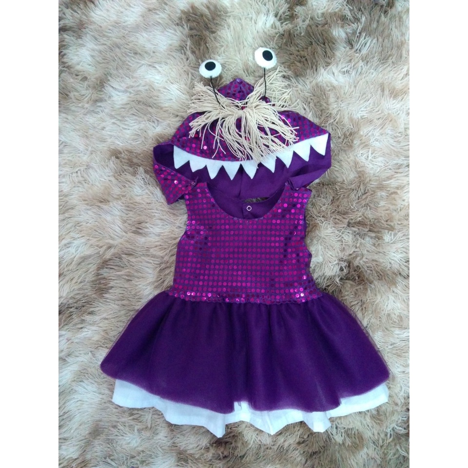 Fantasia Vestido Boo Monstros S.A