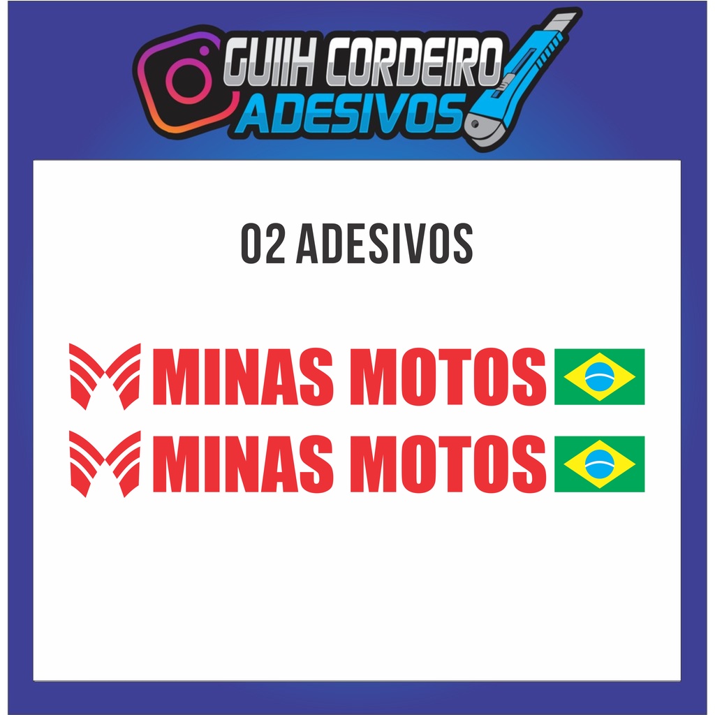 Adesivo Minas Motos Refletivo para canela motos - PAR