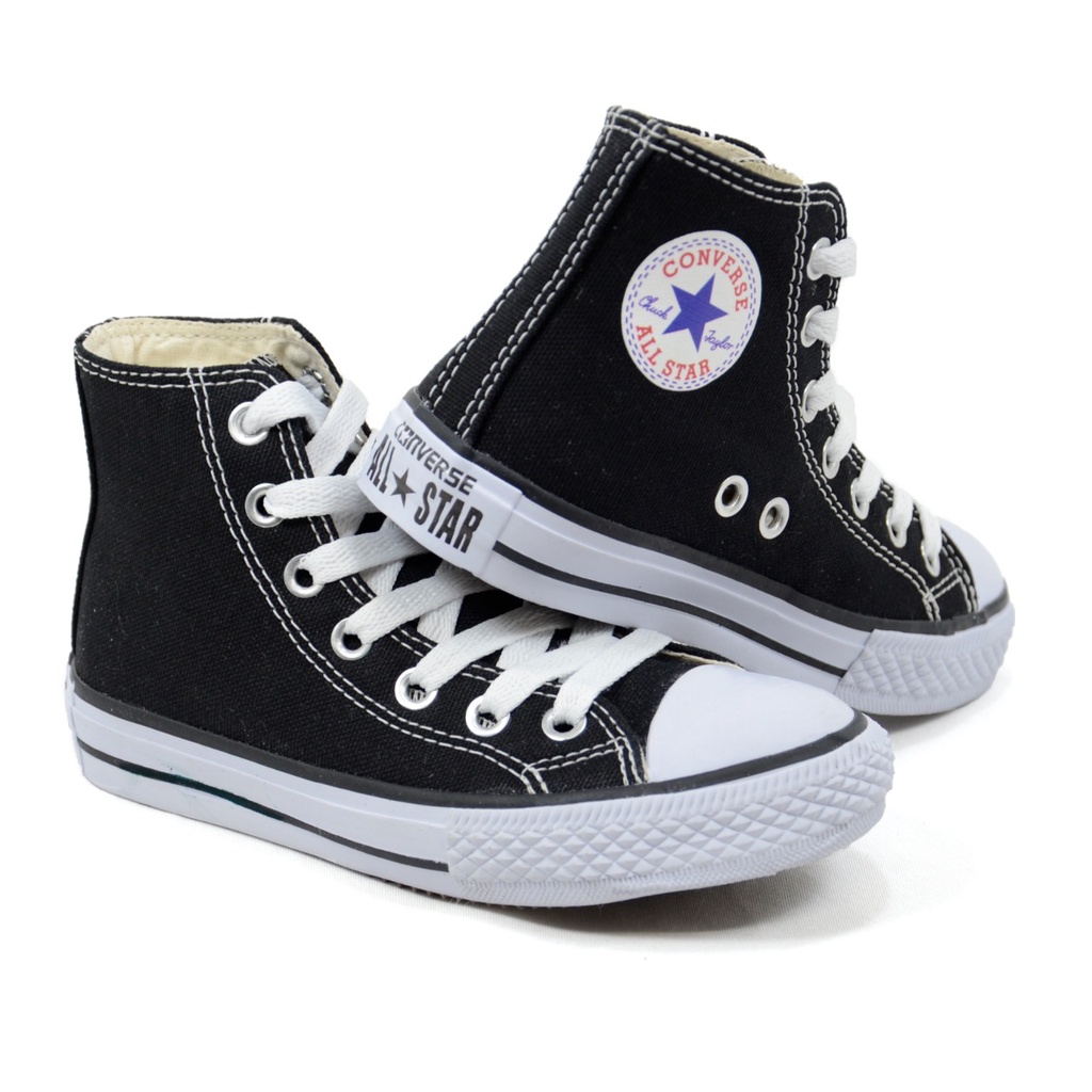 Tênis Feminino All Casual Classico Star Preto Cano Alto