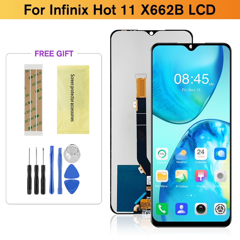 Tela LCD e conjunto completo de digitalizador para Infinix Hot 20i