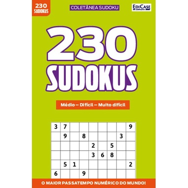 Livro Sudoku - Letras e Números 18: Nível Muito Difícil - O maior  passatempo numérico do mundo!