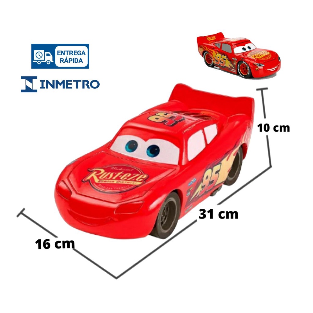 Carrinho De Corrida Relâmpago McQueen Raio Divertido De Plástico