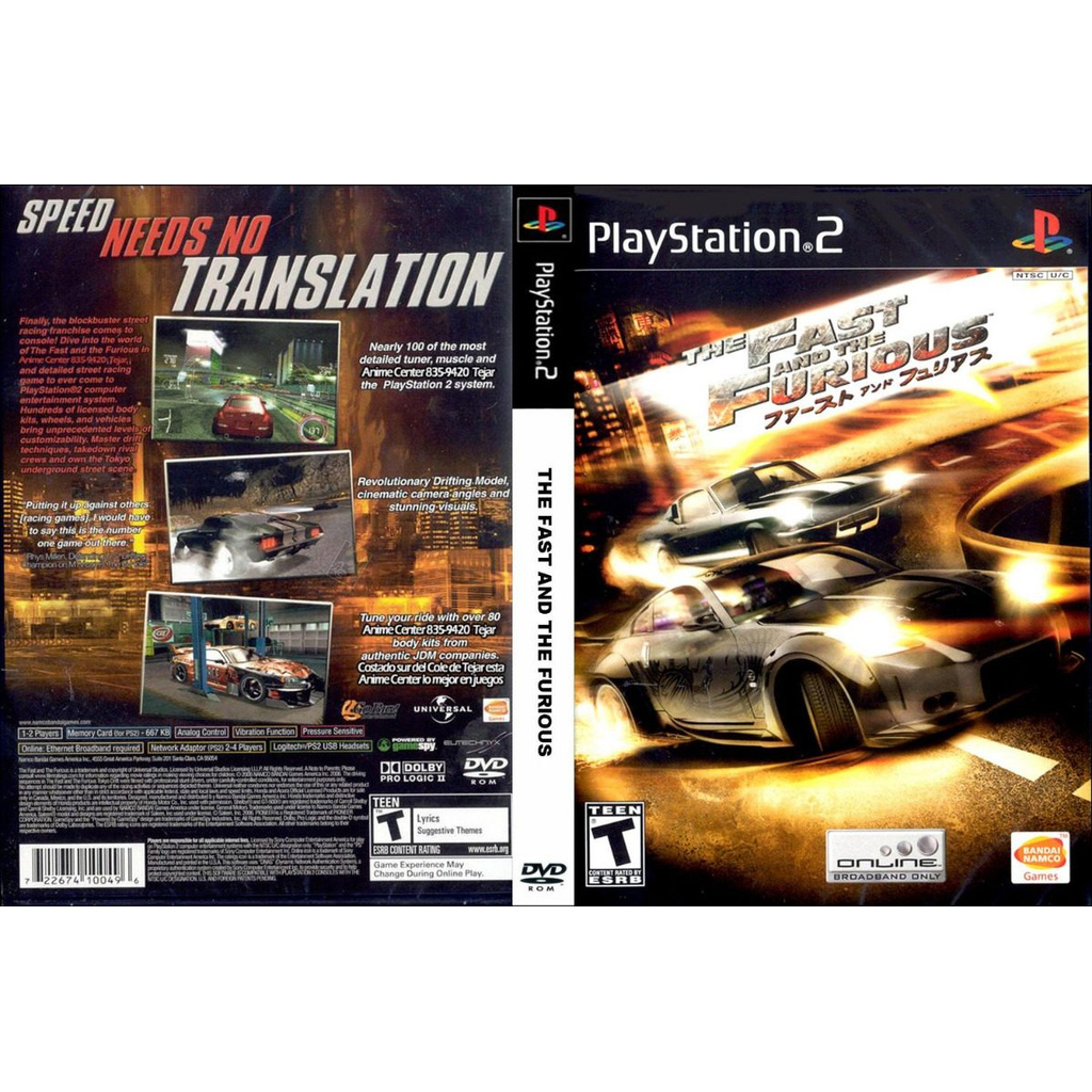 Jogo The fast and furious Tokyo Drift ps2