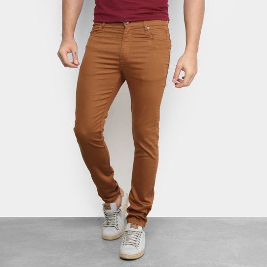 Calça marrom 2024 escura masculina