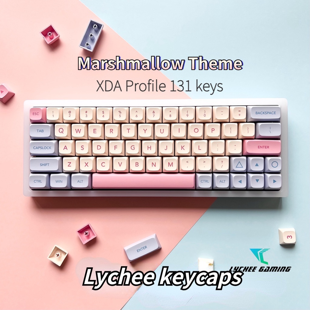 Bonito kawaii arco-íris mundo personalidade keycaps perfil pbt