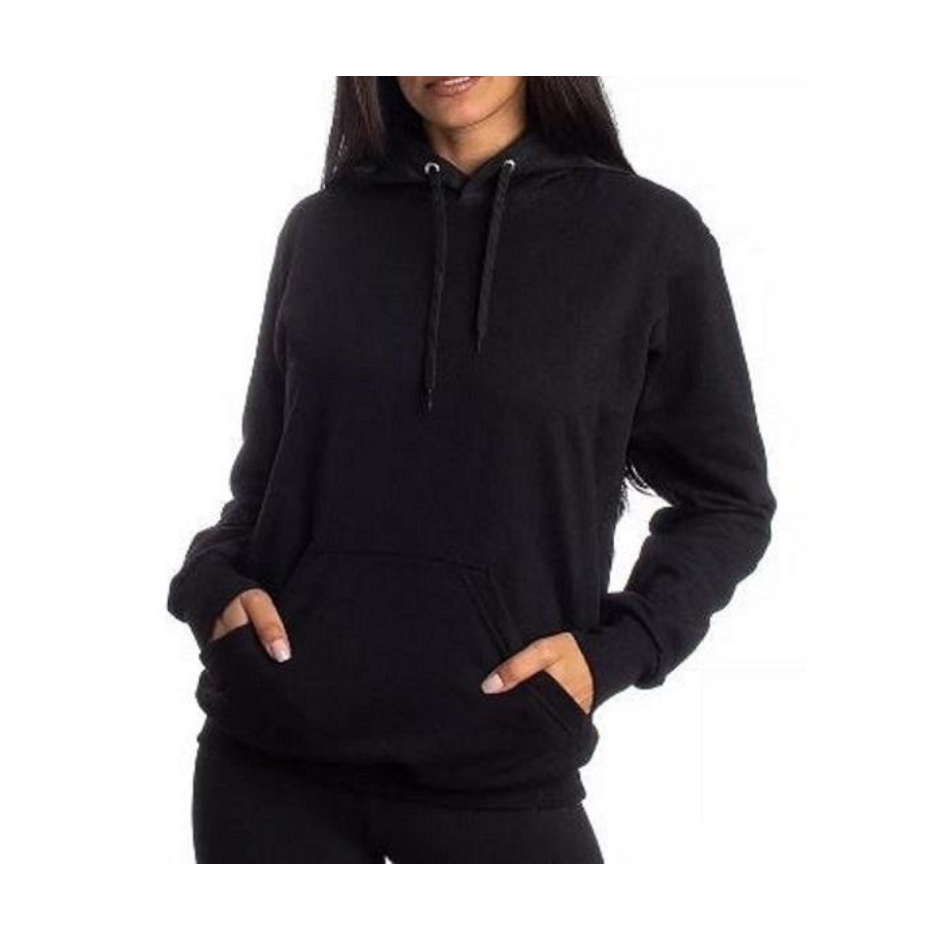 Moletom Capuz Feminino Preto - Compre agora