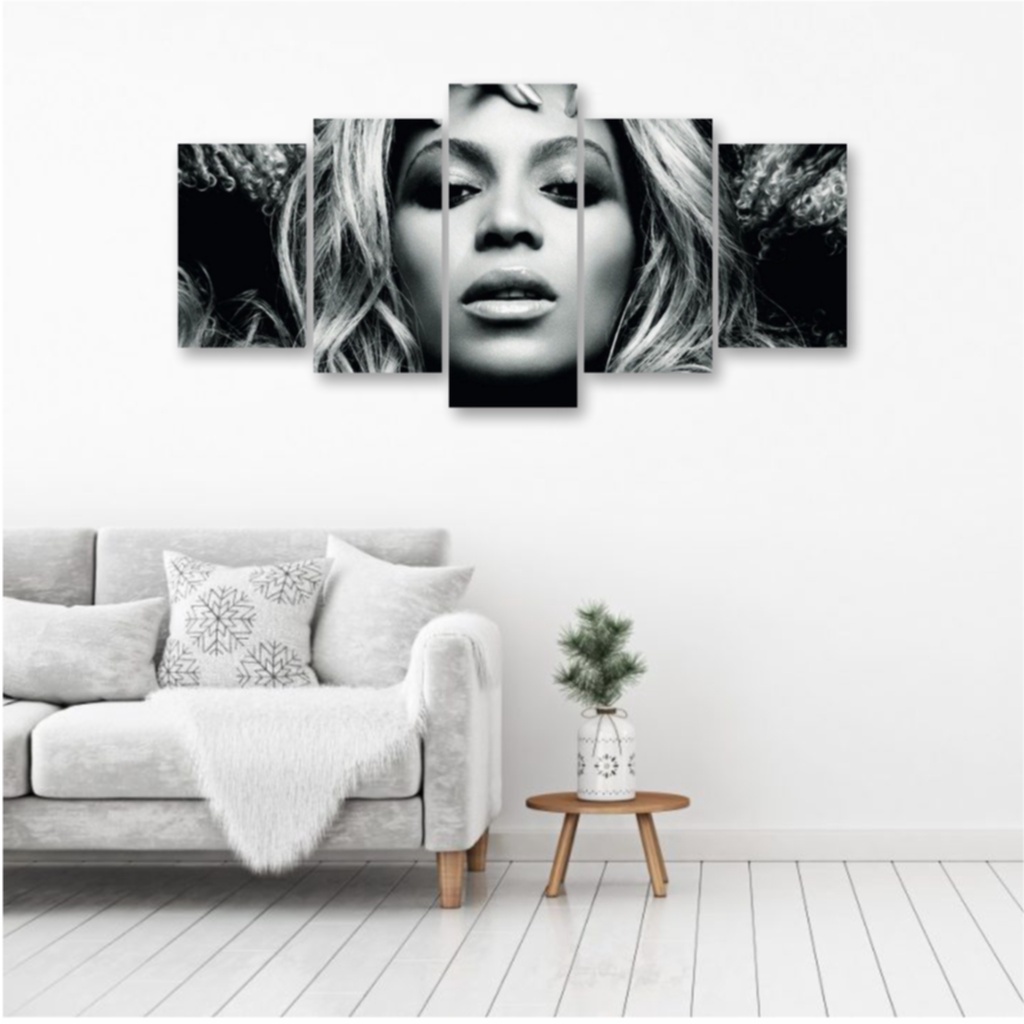 Quadro Decorativo Mosaico 5 Peças Anjo Fogo E Agua Lançame