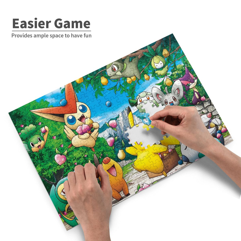 Pokemon anime criaturas grama fogo água eletricidade categoria 300 500 1000  peças quebra-cabeça papel jigsaw para crianças adolescentes adultos amigos  - AliExpress