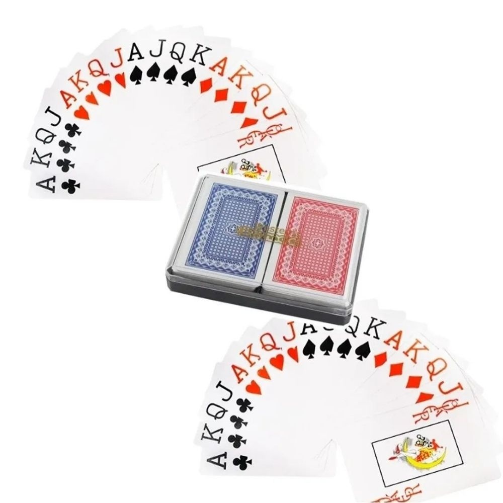 Kit Jogo de Cartas Baralho truco poker 100% Plástico - LT-20027 - mjs smart  imports - importados e nacionais
