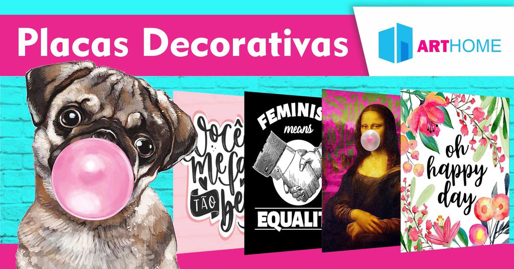 10 Placa Decorativa Pvc 13x20 - Frases - Pug - Lgbt