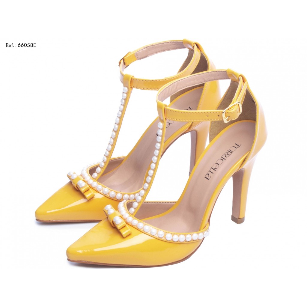 Sapato amarelo sale feminino