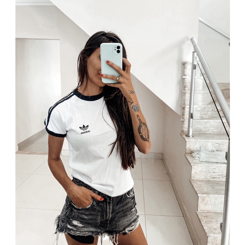 Baby look 2025 feminina adidas