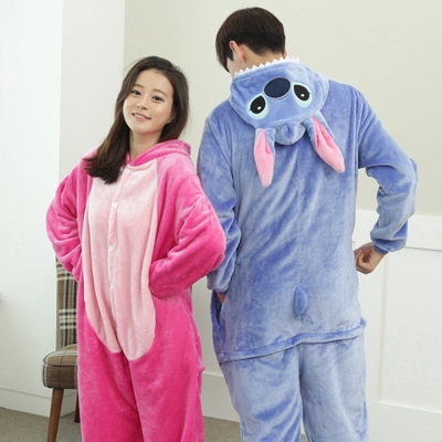 Inverno quente xadrez imprimir onesies para as mulheres grosso de pelúcia  manga longa com capuz macacão pijamas casual macacão pijamas mujer -  AliExpress