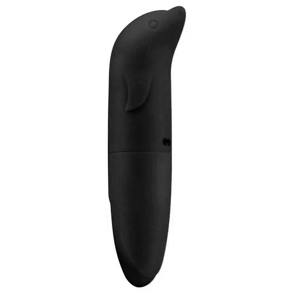 Vibrador Ponto G Aveludo Golfinho Preto Sex Shop