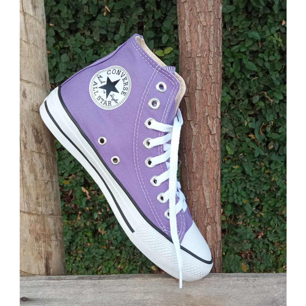 All star lilas cheap cano alto