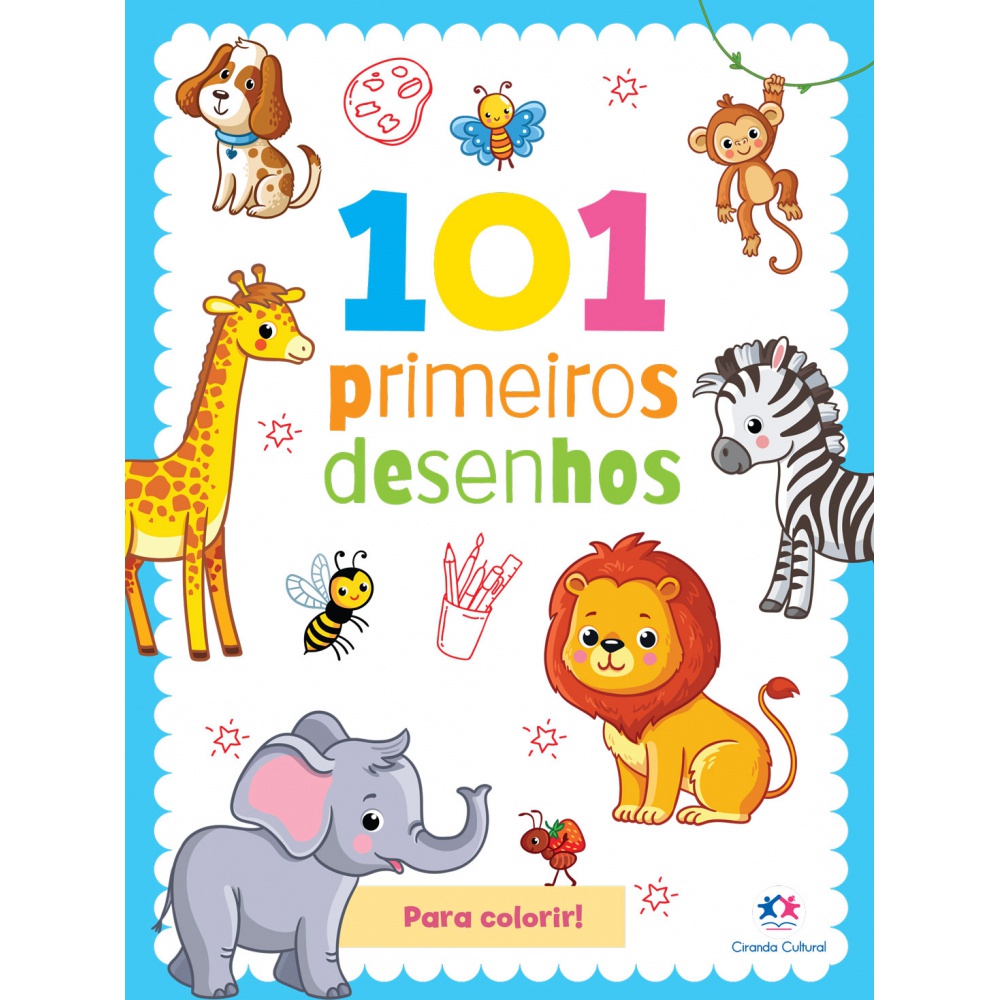 Livro para Colorir Animais Fofinhos- Ciranda cultural – Livraria e  Papelaria Brasil