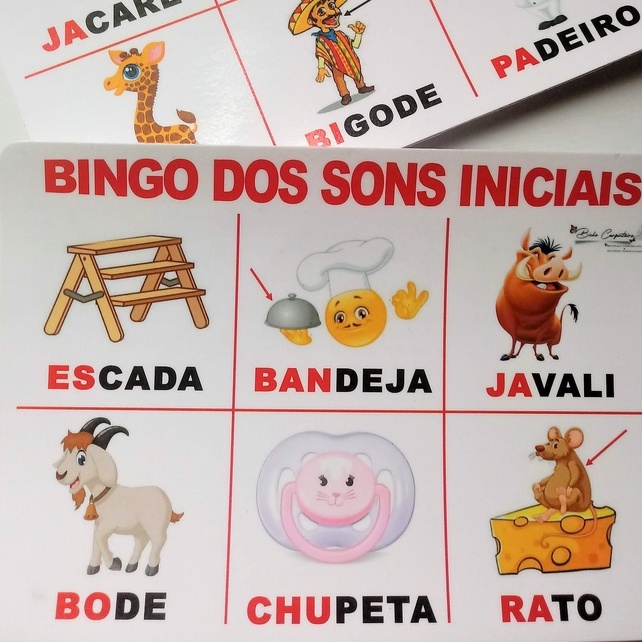 Bingo de sílabas iniciais - Planos de aula - 1º ano - Língua