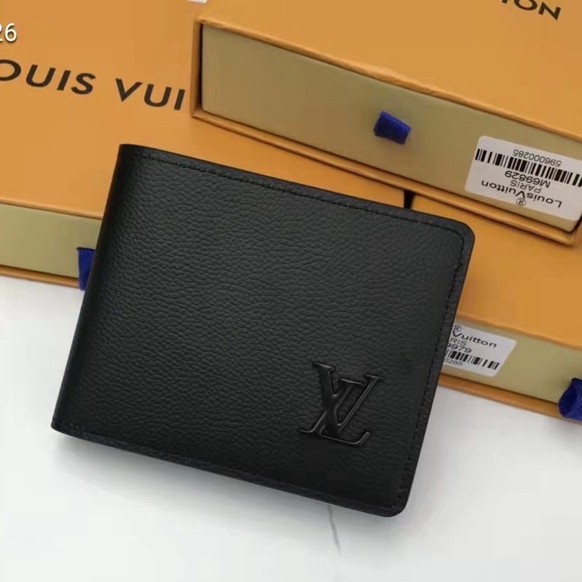Carteira Masculina Louis Vuitton Couro Legítimo Na Caixa