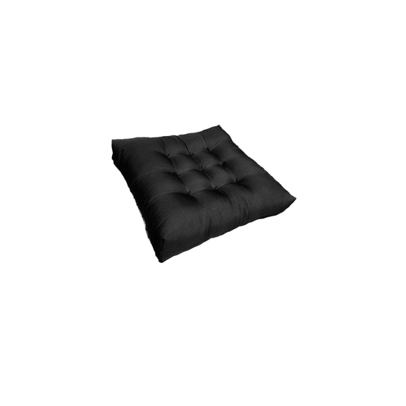 360705 vidaXL Almofadões para paletes 2 pcs tecido xadrez preto